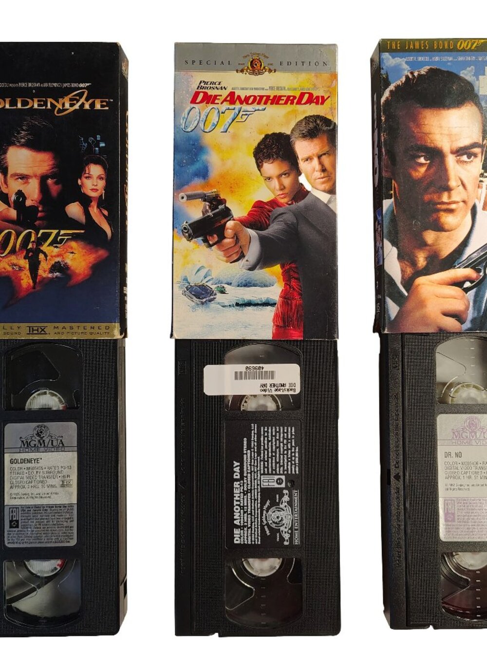 007 James Bond VHS Cassette Tape 3-Pack Starter Collection
